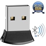 Whitelabel Bluetooth 4.0 USB Dongle Adapter for PC with Windows 10 / 8.1 / 8 / 7 / Vista, Plug & Play for Music, Call, Data, Keyboard, Mouse, Printer, etc.