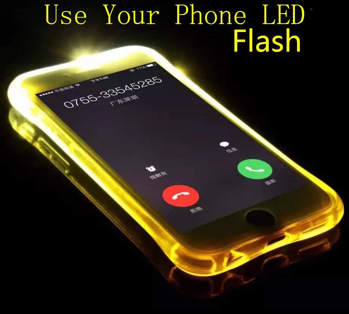 OPPO A5/A3S/C1/AX5 Case, Portable Use Phone's LED Refraction Flash Light To Remind Useful Devise Cover, HUZIGE New Come Soft Scratch Proof Thin Slim Phone Light Case For OPPO A5/A3S Clear