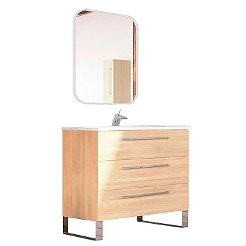 Randalco Modern Bathroom Vanity Cabinet Set Dakota Hawaii Oak