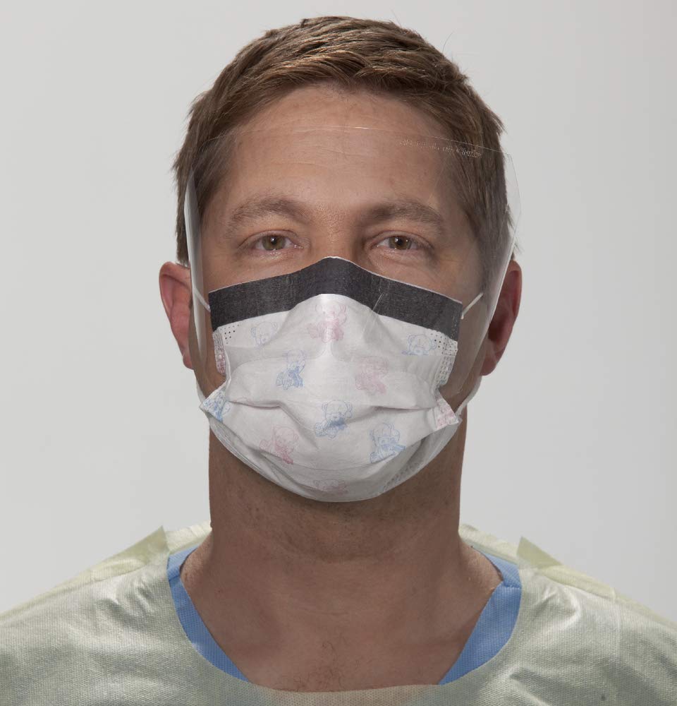 HALYARD FLUIDSHIELD 3 Teddy Bear Procedure Mask, 47298 (Box of 25) Amazon.in Industrial