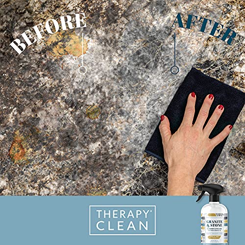Therapy Granite Cleaner Kit with Microfiber Daily Countertop Cleaner