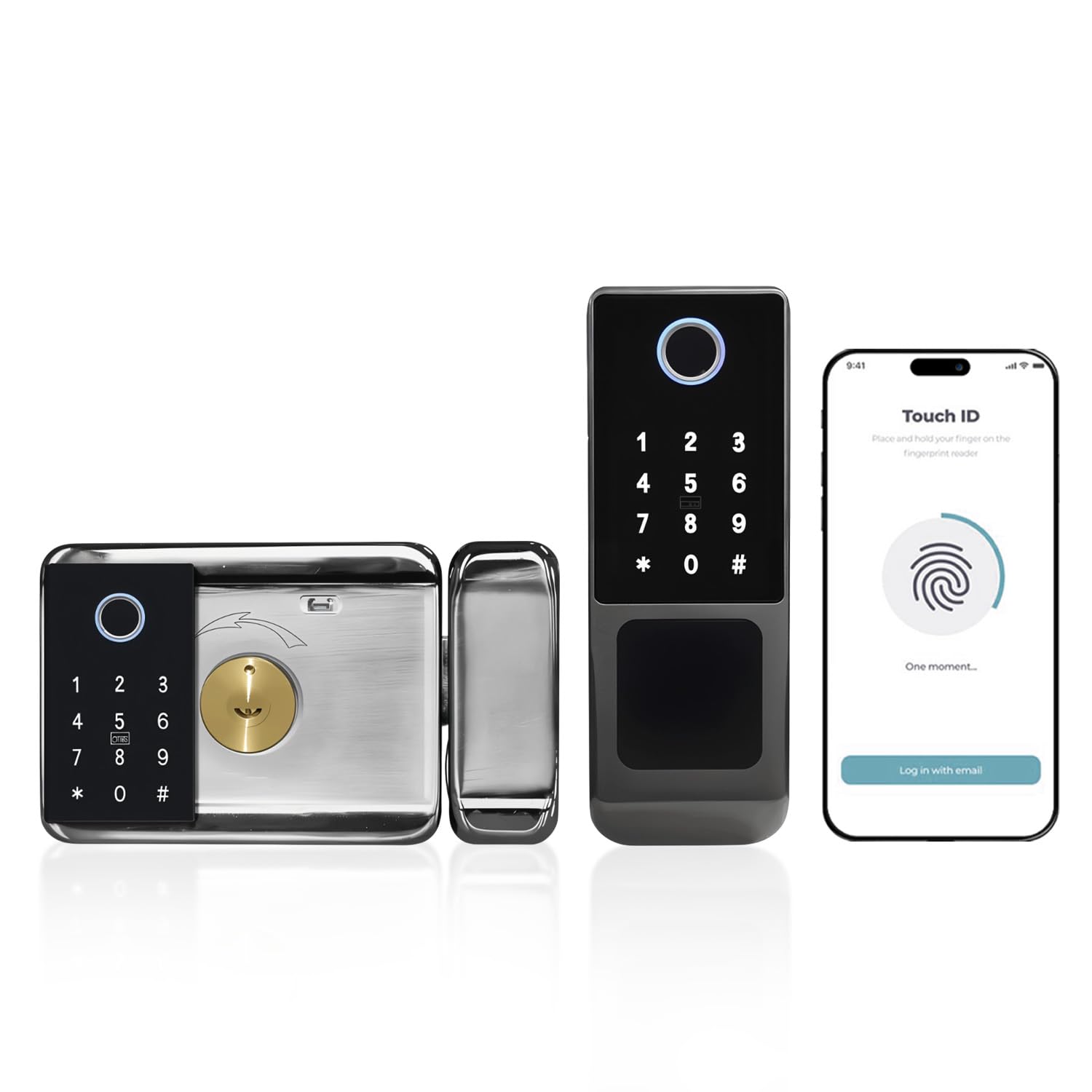 Photo 1 of ***********FOR PARTS ONLY- MISSING PIECES***********
smart latch double gate lock, electronic gate latch for outdoor fence, waterproof keyless smart rim lock, electric double sided keypad locks, Fingerprint, Passcode, Key, IC Card, Tuya App