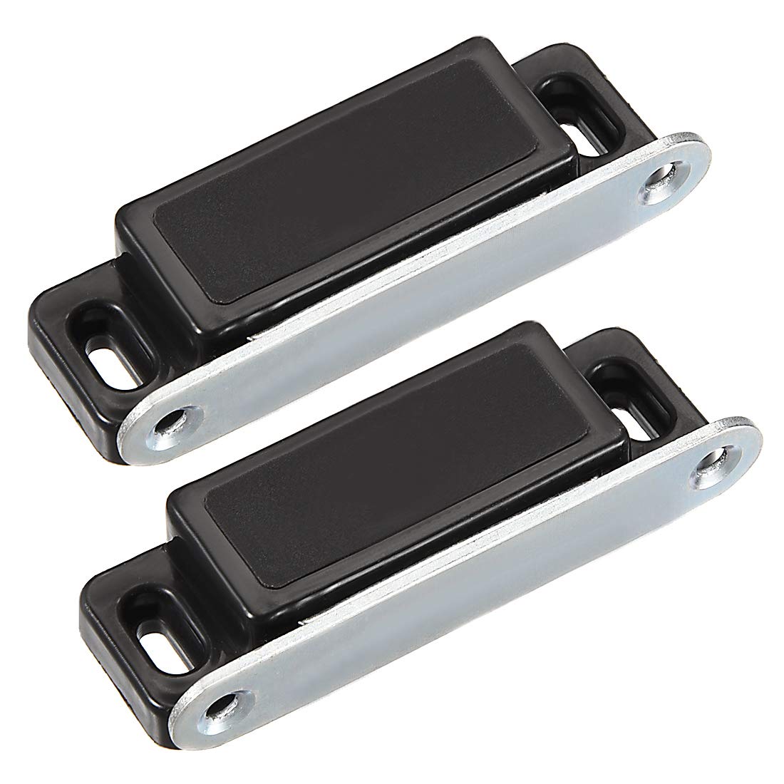 sourcing map 2Pcs Door Cabinet Magnetic Catch, Magnet Latch Closure ABS Black 73mm Length