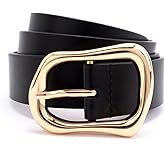 kate spade new york womens 1.20 Inch Belt With Molten Metal Buckle, Leather Accessory, Adjustable Sizing