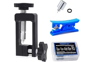 Bicycle Hydraulic Hose Fitting Insert Tool with Mountain Bike Hydraulic Hose Cutter, Upgraded Needle Driver Insertion Tool, C