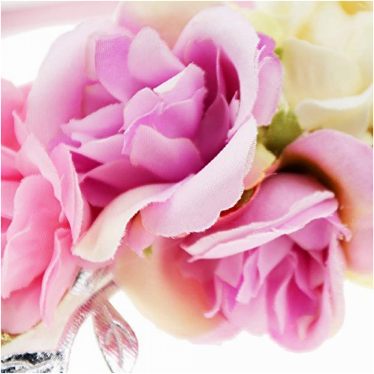 Kids Girls Unicorn Headband Gold Horn Ears Flower Headband Glitter Horn Headband Flowers Headwear Accessory for Christmas Party Cosplay Costume Birthday