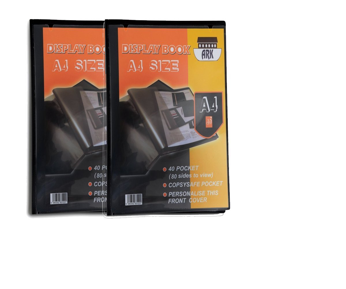 2 x Ark A4 Display Book (Presentation) 40Pockets (80 Sides to View)