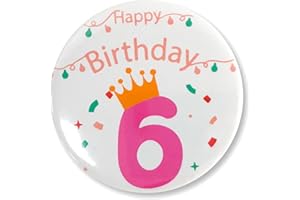MGJSRNH Baby 1st Happy Birthday Pins Badges Girl First Birthday Button Gift Kids Photo Prop 1st Birthday Badge Pin Decoration Favors Supplies (White-Pink)