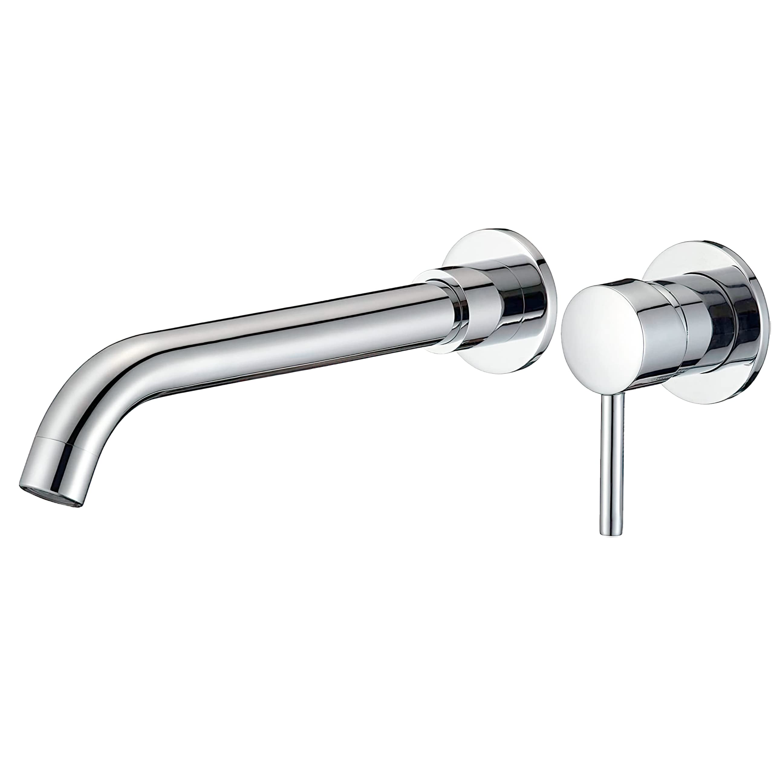 VALAZ Basin Mixer Tap Chrome Round Spout 26cm