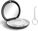 SwirlColor Retainer Case Portable Denture Box with Mirror and Removal Tool view 1