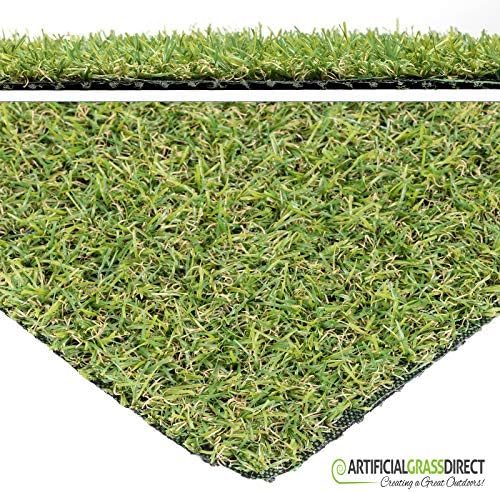 Artificial Grass | Buckingham 15mm Pile Height | Sold per 50cm Choose 2m or 4m Wide | Quality EU Manufactured | Fake Turf Green Landscaping Grass Garden (4m)