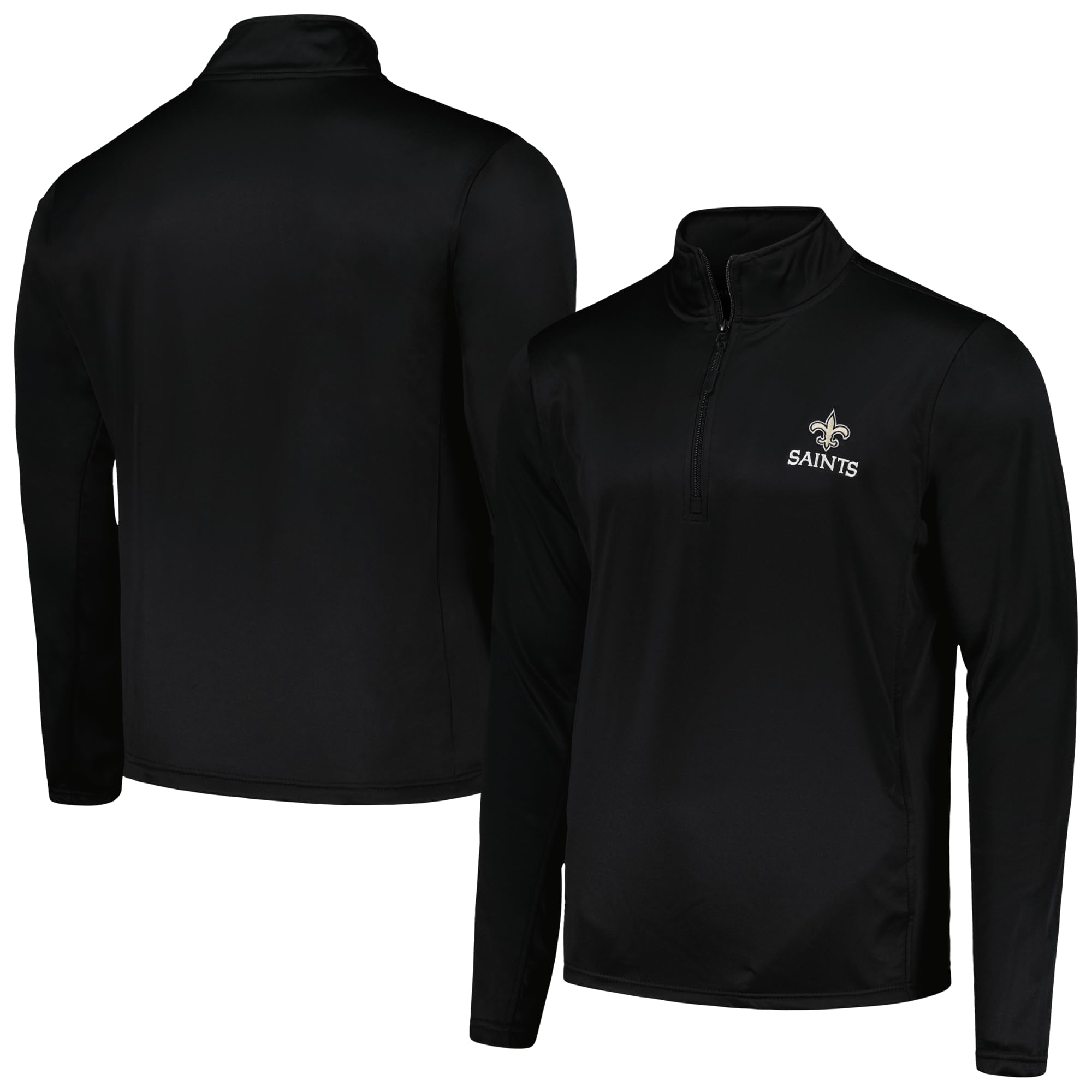 Dunbrooke Men's Black New Orleans Saints All-Star Tech Quarter-Zip Top Image