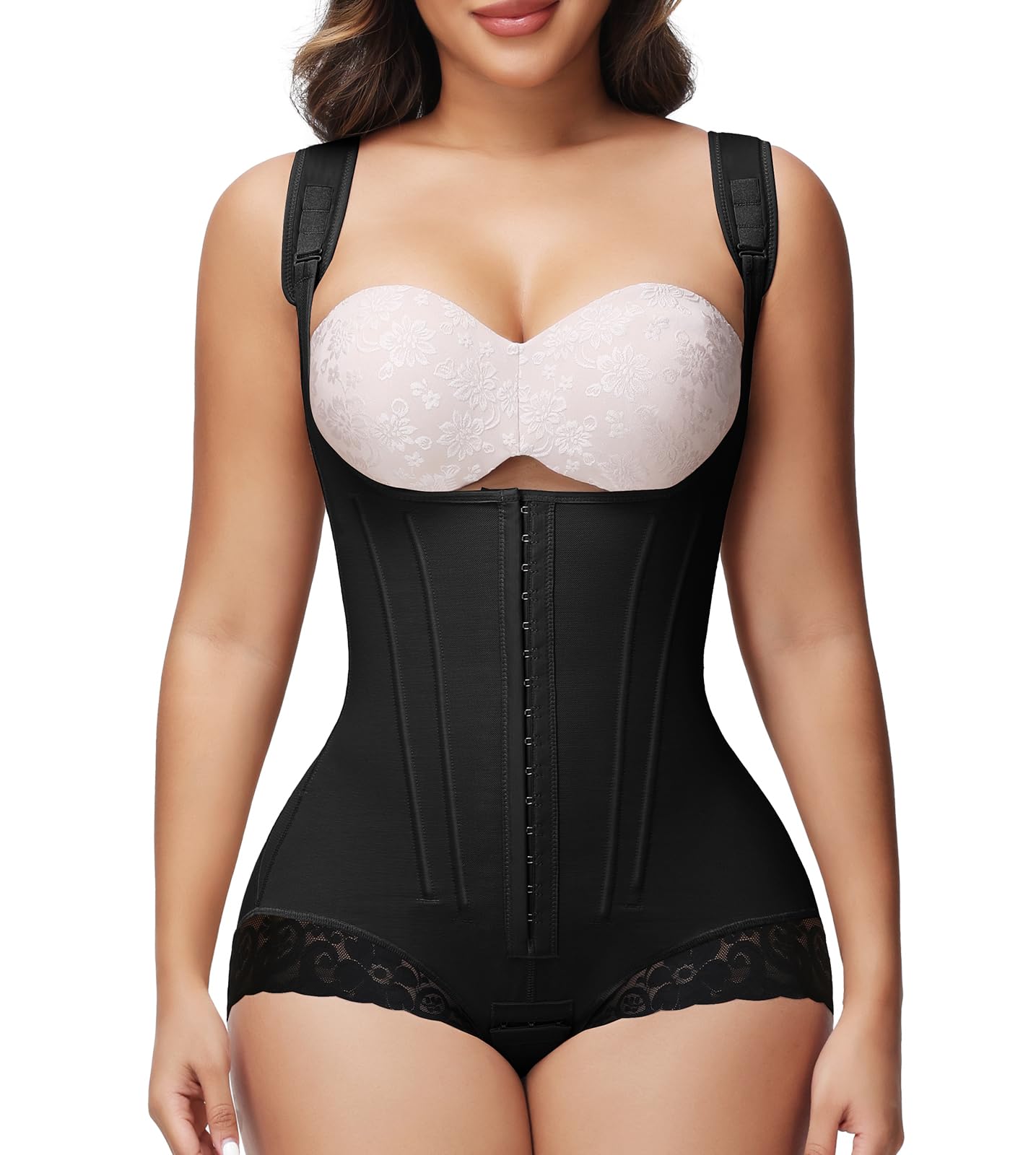 Photo 1 of SHAPSHE Fajas Colombianas Postparto Para Mujer Body Shaper Tummy Control Abdomen Postpartum Plus Size C Section Workout Faja Shapewear Waist Trainer Cincher Corset for Women Butt Lifting Black