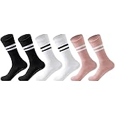 INANIR Pilates Socks With Grips for Women:Cute Non Slip Crew Gripper Yoga Sock-Grippy Sticky for Hospital/Dance Barre/Workout