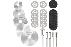 30pcs Diamond Cutting Wheel Discs 10 Pieces 25 mm Vented Diamond Cutting Disc Kit,10 Pieces 32mm Resin Cutting Wheels, 5 Piec