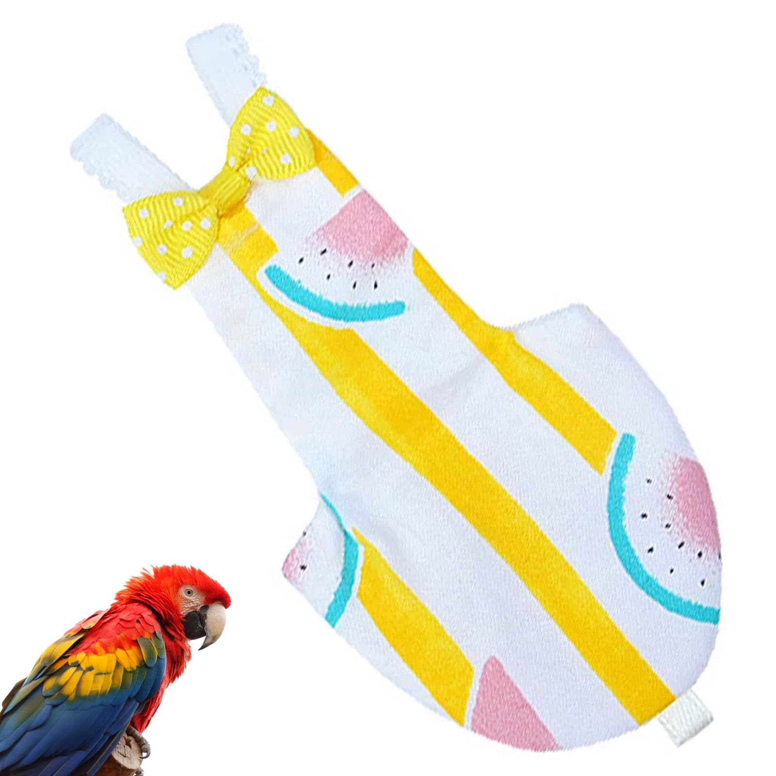 Beautiful Washable Parrot Nappy Adjustable Bird Flight Suit Reusable Bird Diaper Soft Comfortable Pigeon Pants for Parakeet Parrot Mini Macaw Budgie
