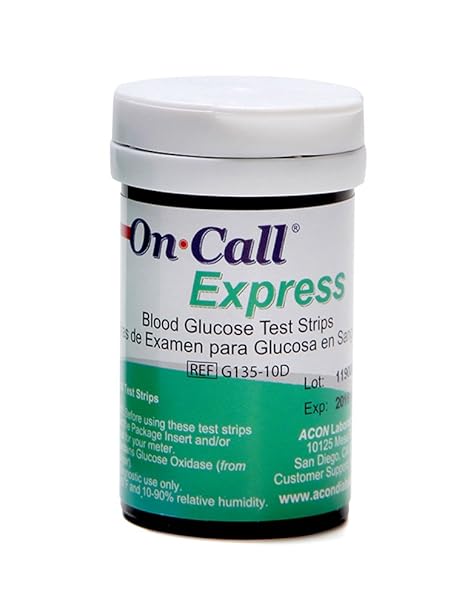 Amazon.com: On Call Express Blood Glucose Test Strips (50 count): Health & Personal Care