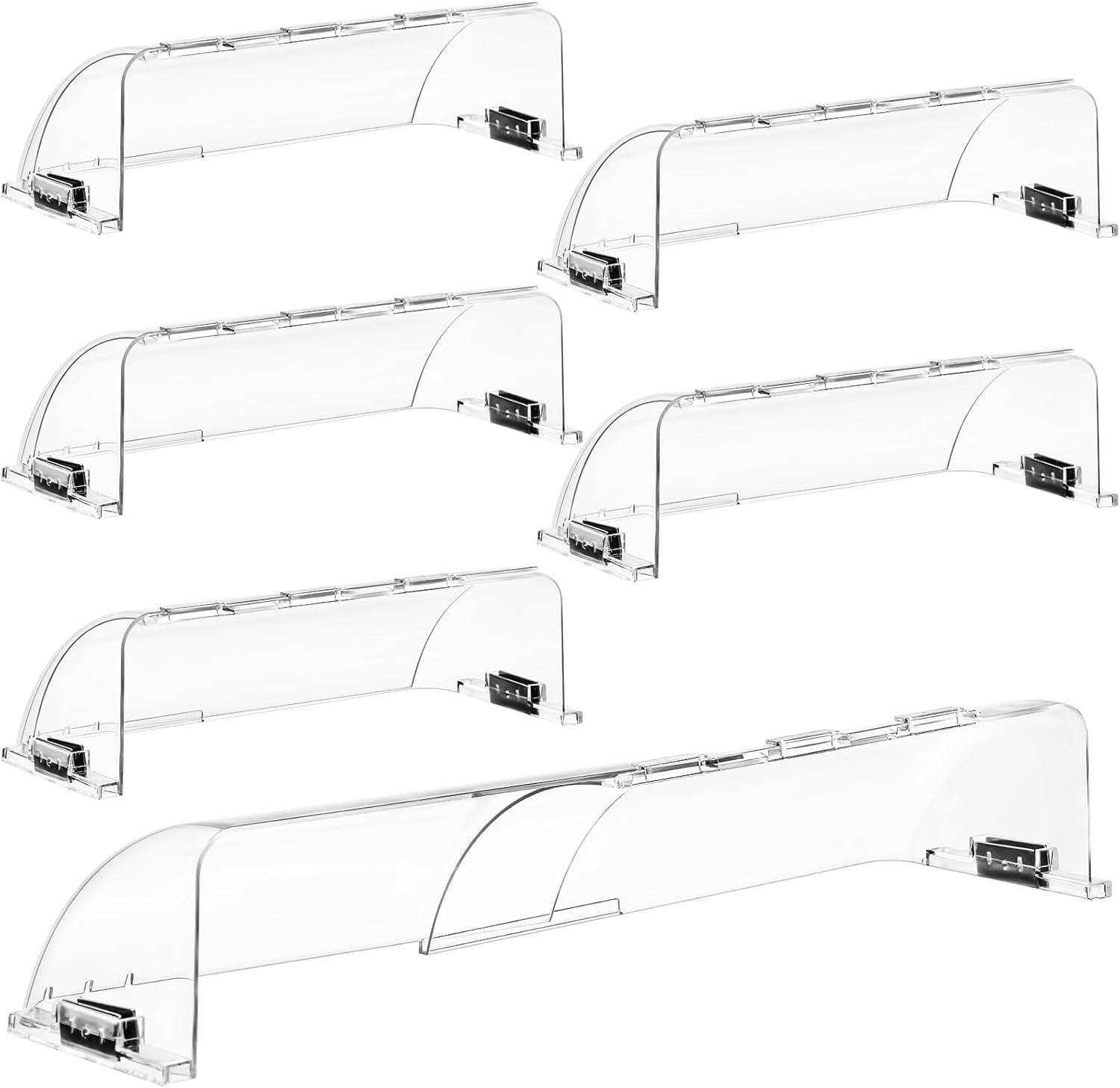 Registers, Grilles & Vents - VIHOSE 6 Pcs Clear Adjustable Air Vent Deflector for Vents Bulk Magnetic Heat and Air Deflector Vent Covers AC Vent Deflector for Home Ceiling, Floor Vent, Sidewall, Adjust Between 8'' to 14''