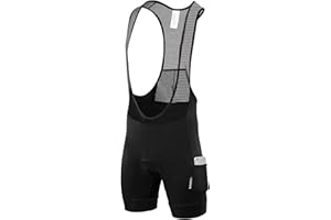 qualidyne Cycling Bibs men, 4D Padded Road Bike Bib Shorts with Pockets, Biking Bicycle Shorts UPF50+