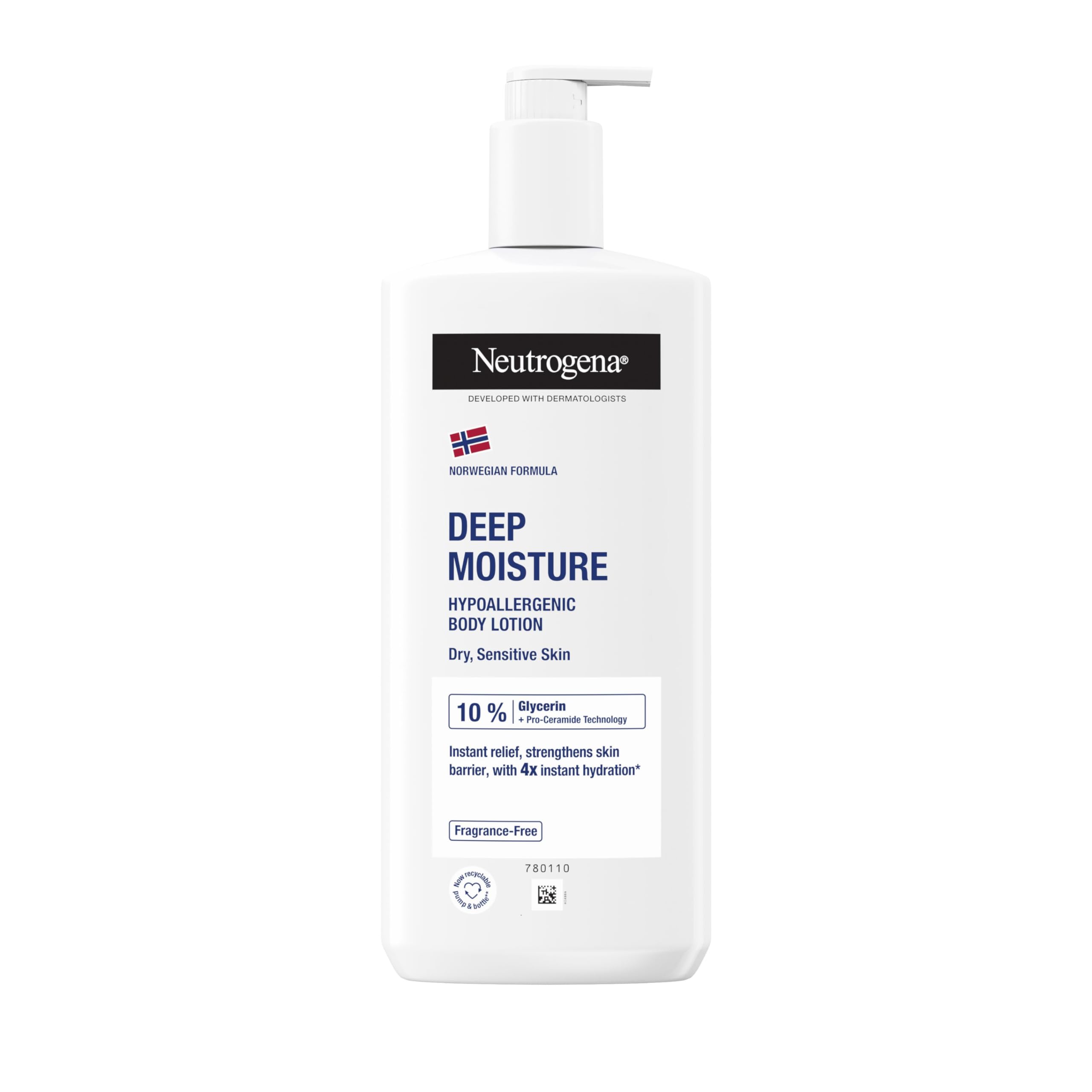Neutrogena Norwegian Formula Deep Moisture Body Lotion, 400 ml, Fragrance-Free