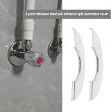 Be In Your Mind 4PC Stainless Steel Wall Split Flange Escutcheon Plate 34mm ID view 2