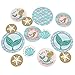 Big Dot of Happiness Let's Be Mermaids - Baby Shower or Birthday Party Giant Circle Confetti - Party Decorations - Large Confetti 27 Count