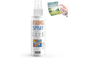 JAOJAO Fixative Spray for Pencil Drawings, Fixative Spray Moisturizes Long-Lasting Invisible Protection No Fading for Watercolor Colored Pencils Sketching for Art Professional Painters, 100ml