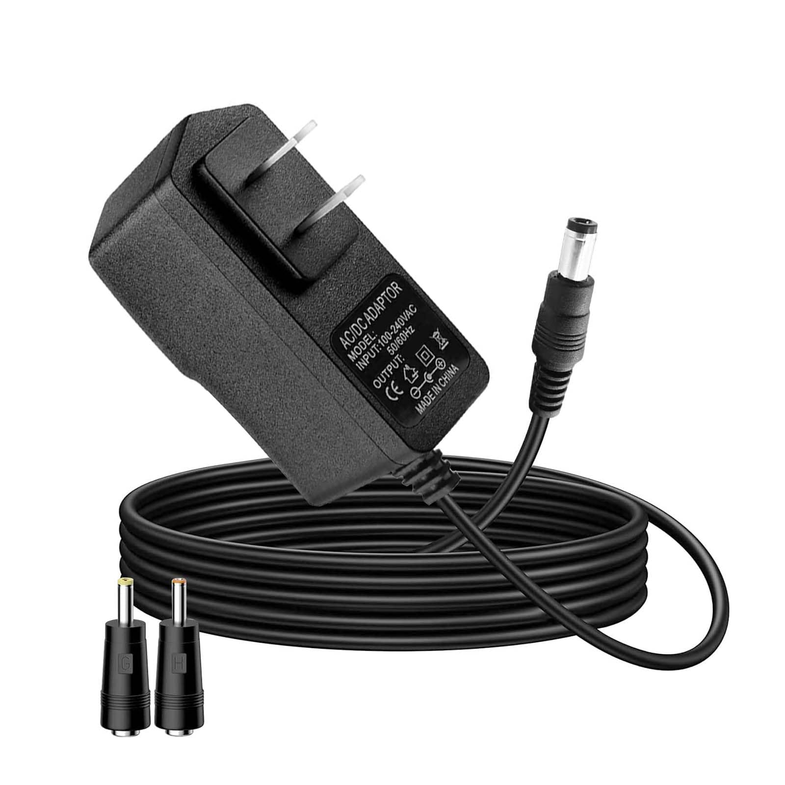 Photo 1 of 9V 2A AC Adapter with 6ft Cord and Advanced Safety Protections - Compatible with Routers, LED Strip Lights, Speakers & More | 100V-240V Input, | 5.5mm x 2.1mm & 2.5mm Barrel Jack