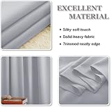 PONY DANCE Blackout Curtains Eyelet Set 2 55 x 87 Inch Thermal Insulated Grey view 7