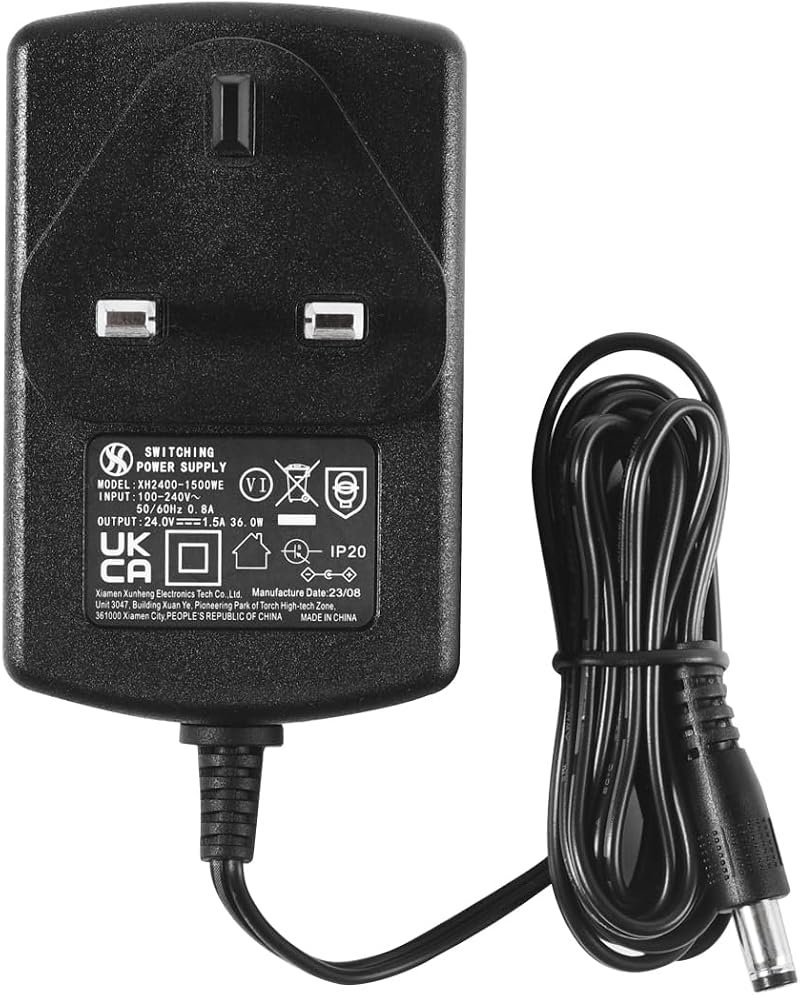 Security-01 24V DC 1.5A Power Supply UK Plug 5.5x2.1mm 5.5x2.5mm Tips