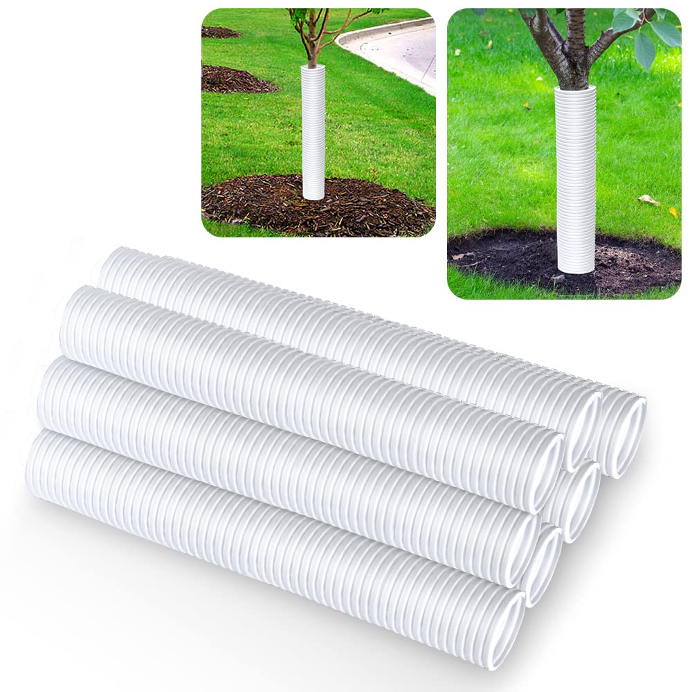 Photo 1 of *** 4 PCS *** Corrugated Tree Guards, 7pcs Rigid PP Tree Trunk Protectors, Tree Bark Protector Sleeve Plant Guard Tube Wraps to Protect Bark, Tree Seedlings Tubes, Saplings Plants from Deer,Rodents, Mowers,Trimmers