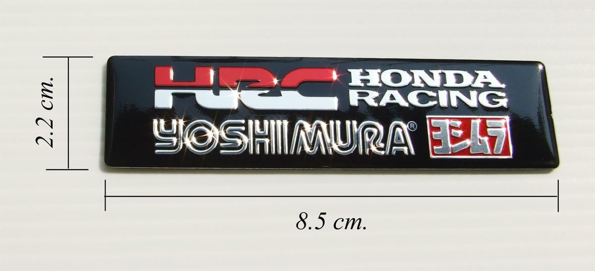 HRC Yoshimura Japan Aluminium Plate Decal Exhaust System Black/Silver.