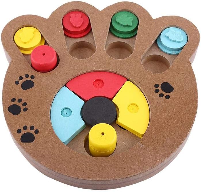 Pet Wooden Toy, Wooden Chewing Toys Pets Teeth Care Molar Toy Food Treated Wooden Educational Toy for Smart Dog & Cat(Paw)