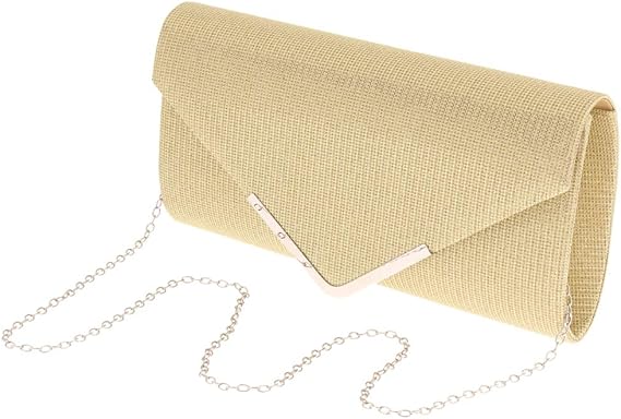 Amazon Co Jp パーティーバッグ クラッチバッグ 長財布 ショルダーチェーン 優雅女性 プレゼント ゴールド 服 ファッション小物