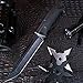 Grand Way Tanto Fixed Blade Knife - Stainless Steel Japanese Tanto Blade Knives - Black Tactical Military Survival Traditional Ninja Knife with Sheath 2786 U-BQ