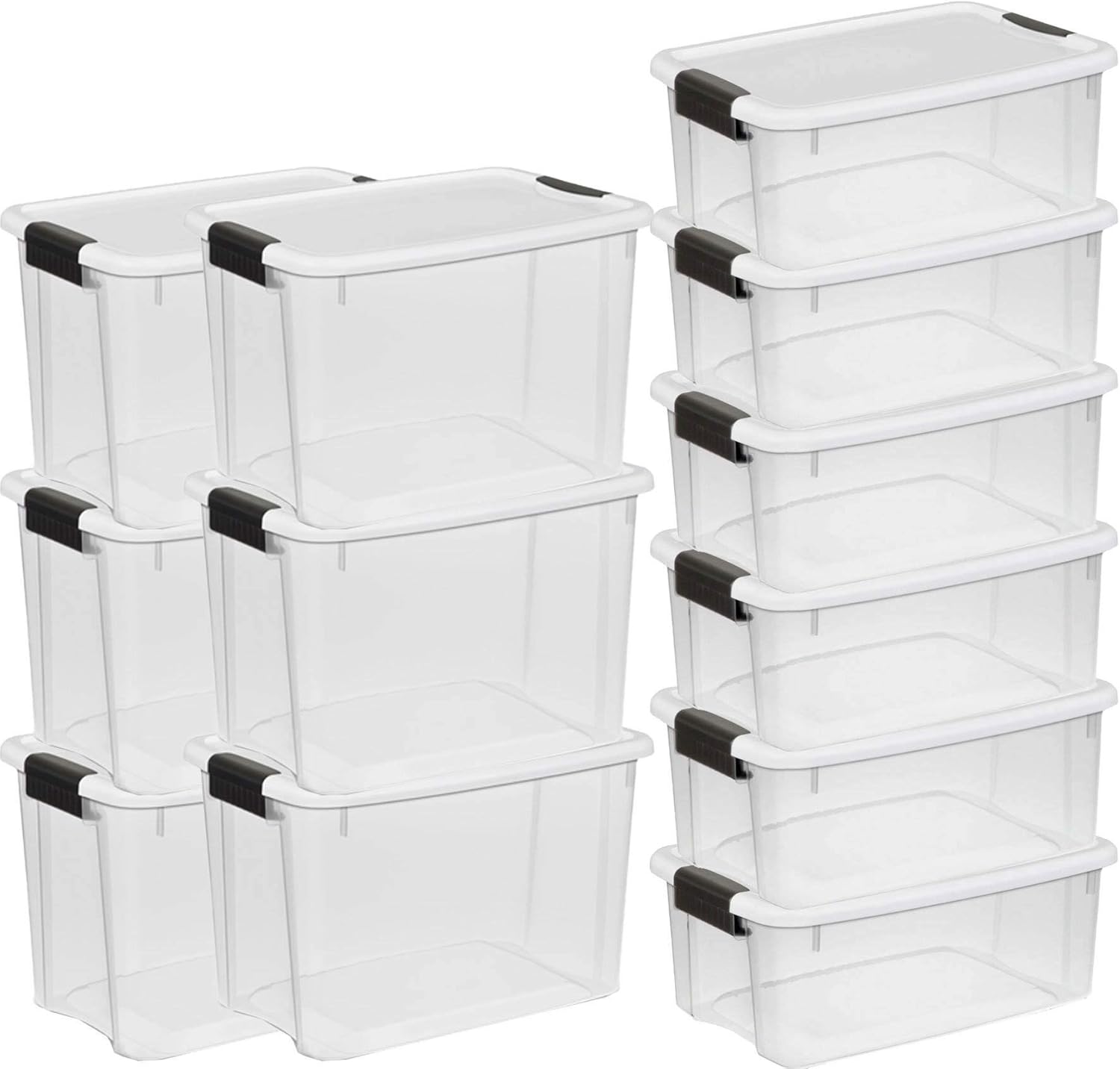 sterilite white tote