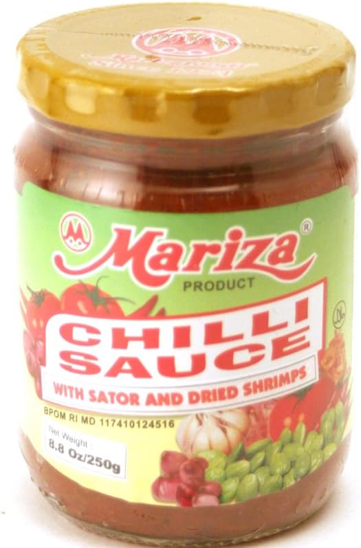 Chili Sauce with Sator & Dried Shrimps (Sambal Pete Terasi) - 8oz (Pack of 6)