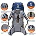 MOUNTAINTOP 70L Internal Frame Backpack Camping Backpacking Hiking Backpack for Men Women with Rain Cover,Sapphire Blue