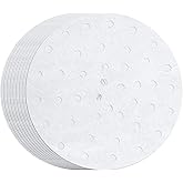 MineSign 100 Count Perforated Parchment Paper Bamboo Steamer Liners for 12 inch Air Fryer Parchment Paper