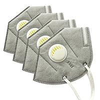 Muryobao Mouth Mask Anti Pollution Mask Unisex Outdoor Protection N95 4 Layer Filter Insert Anti Dust Mask with Valve Filter for Men Women 4 Pack Grey