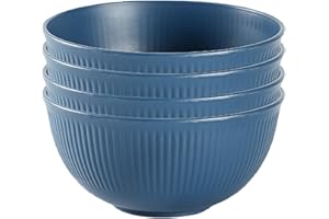Unbreakable Wheat Straw Cereal Bowls, 24 oz Reusable Lightweight Bow Set of 4, Microwave & Dishwasher Safe Soup and Salad Bow