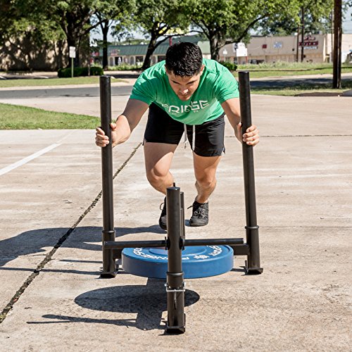 Econ"Prowler" Weighted Push Sled/Add Plates for More Resistance/CrossFit, Resistance, Strength & Conditioning Equipment/Easy Assembly and Storage with Detachable Handles