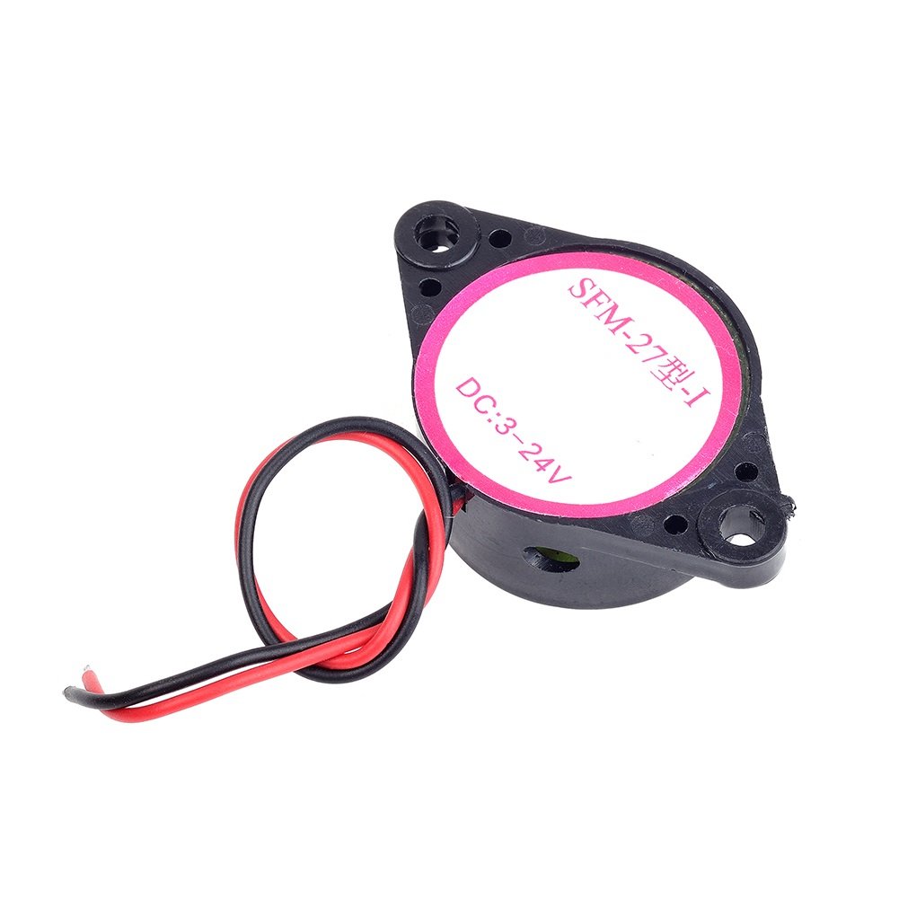Cylewet 5Pcs SFM-27 DC 3-24V Electronic Buzzer Alarm Sounder Continuous Sound Beep (Pack of 5) CYT1083