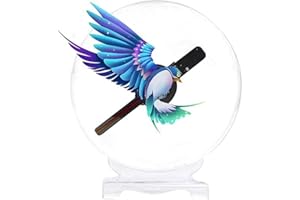 3D Hologram Fan, 7.9 Inch Desktop Holographic Fan with Stand and Cover,Portable 3D Hologram Led Fan Projector Advertising for Store Signs,Bars,Party,Halloween,Christmas