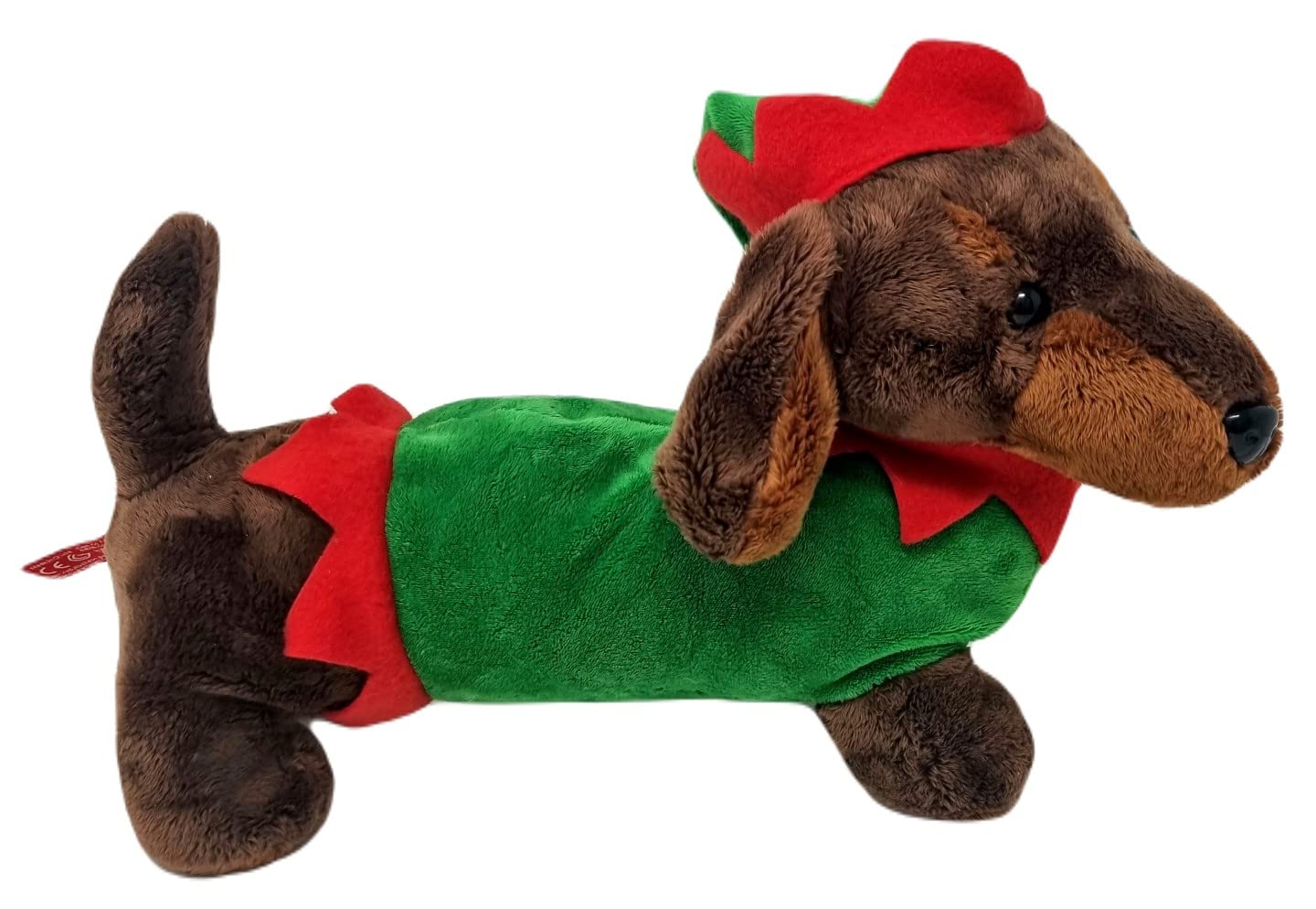 PMS Elf Weiner Sausage Dog Festive Plush Soft Toy 12