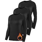 HovSiyla Womens Thermal Compression Long Sleeve Shirts Fleece Lined Tops Crew Neck Slim Fit Base Layer Ladies Underwear