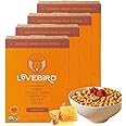 Lovebird Gluten Free Cereal - Organic Grain Free Cereals Paleo AIP Dairy Free Keto Friendly No Refined Sugar Healthy Snacks for Kids, Adults (Honey, 4 Pack)