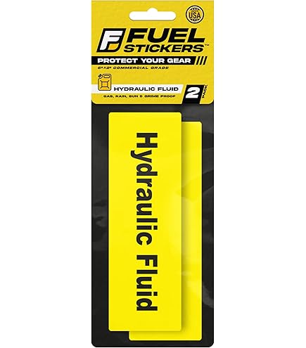 Hydraulic Fluid ONLY Vinyl Decal Sticker Machinery Label...