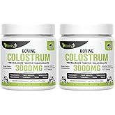 VITINITY Grass Fed Bovine Colostrum Powder for Humans 3000 mg - Natural IgG Colostrum Supplement Gut Health, Immune Support, Muscle Recovery, Wellness | Pure Colostrum Superfood,Unflavored 2 Pack