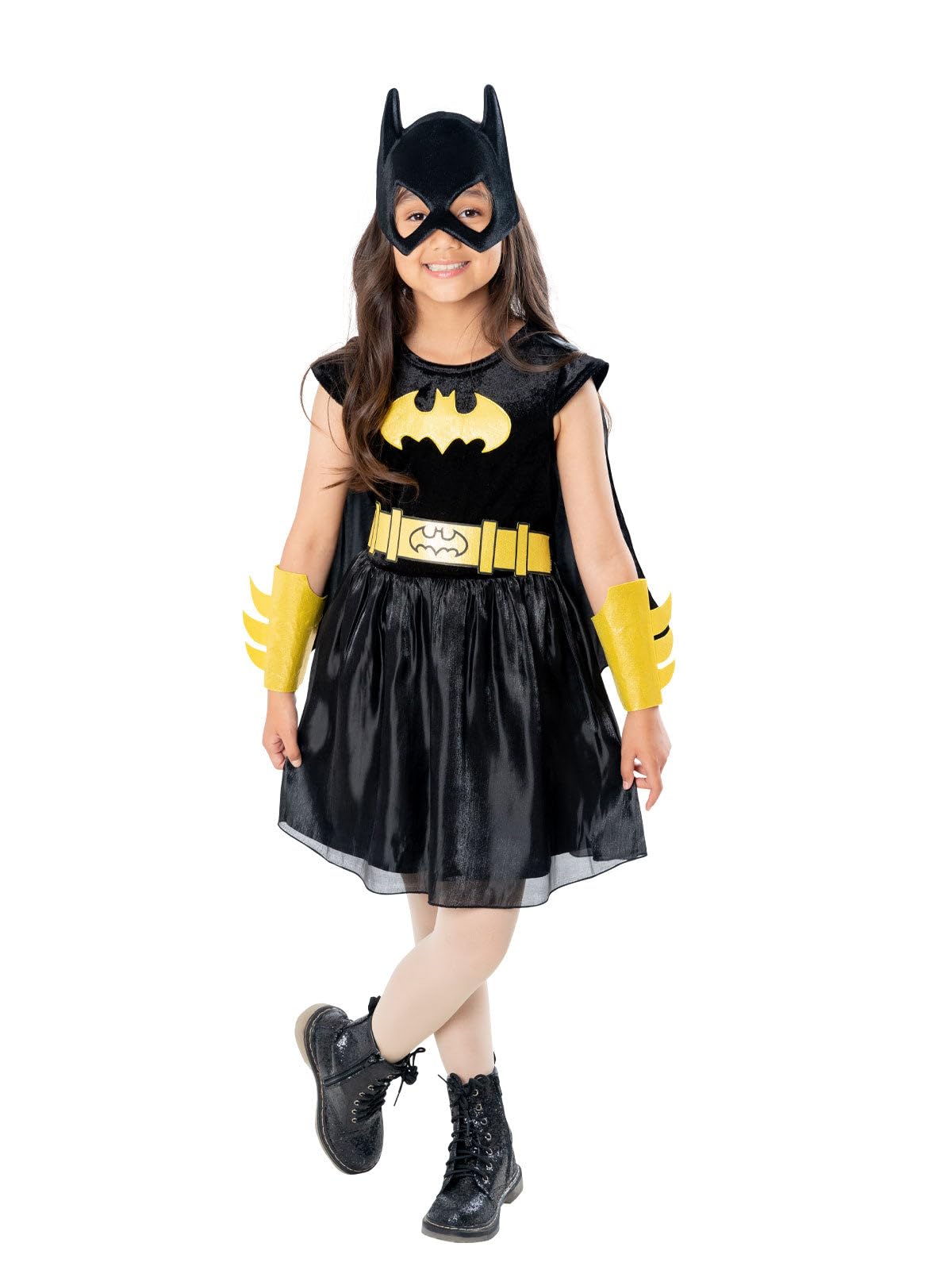 Rubies 3017259-10 Batgirl Deluxe Child Costume Kids Fancy Dress, Girls, Black Halloween